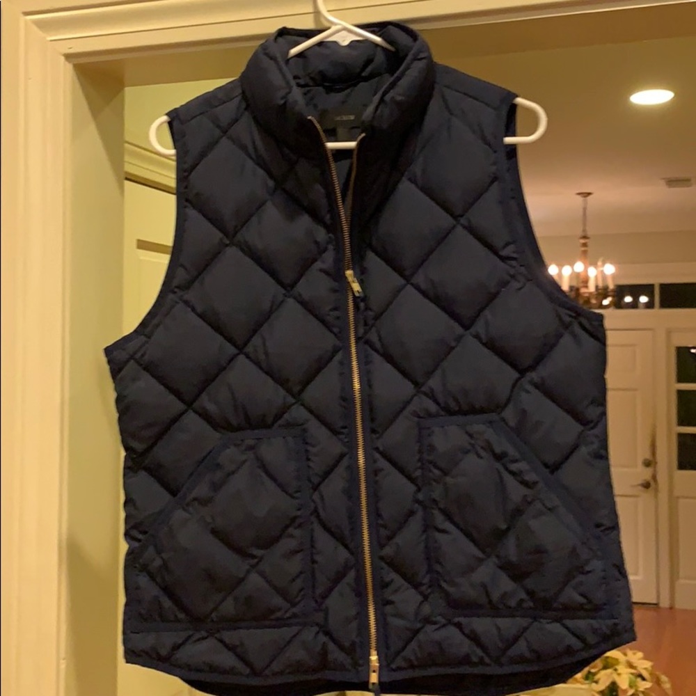 J. Crew navy quilted vest